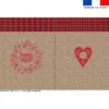 Kit sac à dos coulissant de noel motif tartan effet toile de jute