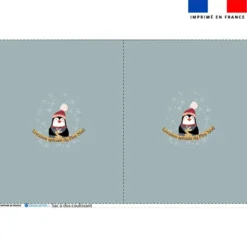 Kit sac à dos coulissant de noel motif pingouin