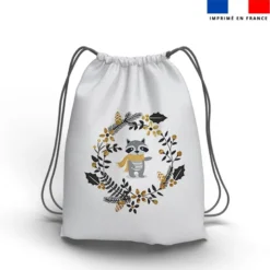 Kit sac à dos coulissant motif ambiance d'hiver
