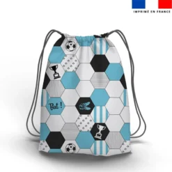 Kit sac à dos coulissant motif foot