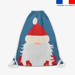 Kit sac à dos coulissant motif lutin de Noël
