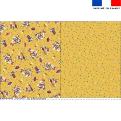 Kit sac à dos coulissant motif mini poule et oeufs de Pâques jaune - Création Stillistic