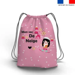 Kit sac à dos coulissant motif mon sac de neige