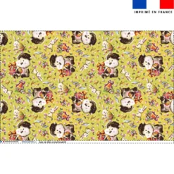 Kit sac à dos coulissant motif mini mouton et oeufs de Pâques - Création Stillistic