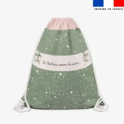 Kit sac à dos coulissant motif Noël Scandinave