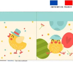 Kit sac à dos coulissant motif petit poussin de Pâques