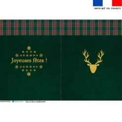 Kit sac à dos coulissant motif renne doré