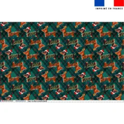 Kit sac à dos coulissant motif Teckels de Noël - Création Stillistic