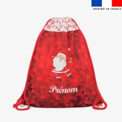 Kit sac à dos coulissant personnalisé - Père Noël rouge