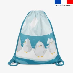 Kit sac à dos coulissant personnalisé - Animaux marins pôle nord