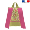 Kit sac à dos enfant motif lapin printanier vert clair - Création Stillistic