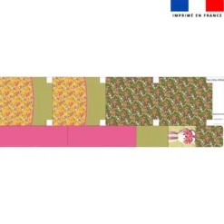 Kit sac à dos enfant motif lapin printanier jaune - Création Stillistic