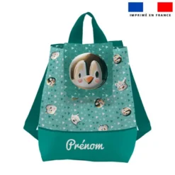Kit sac à dos enfant personnalisé - Animaux du froid Pingouin - Création Stillistic