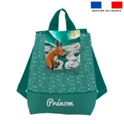 Kit sac à dos enfant personnalisé - Animaux du froid renne et renard - Création Stillistic