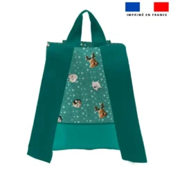 Kit sac à dos enfant personnalisé - Animaux du froid Renne - Création Stillistic