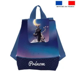 Kit sac à dos enfant personnalisé - Chat Sirius - Création Stillistic