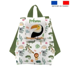 Kit sac à dos enfant personnalisé - Animaux savane
