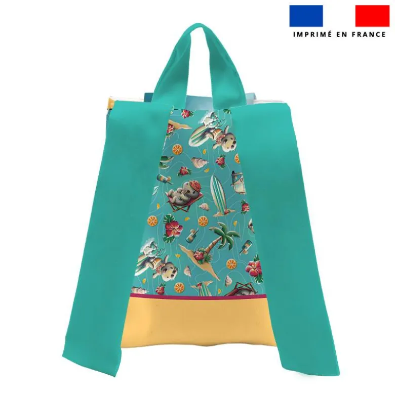 Kit sac à dos enfant personnalisé - Hippo van - Création Stillistic