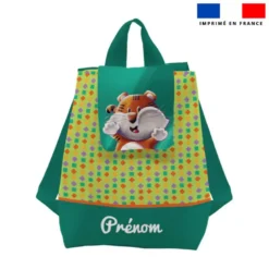 Kit sac à dos enfant personnalisé - Tigre Lou-Stick - Création Stillistic