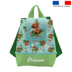 Kit sac à dos enfant personnalisé - Capybara - Création Stillistic
