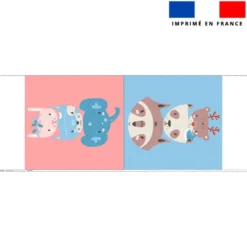 Kit sac à jouets motif animaux pastel