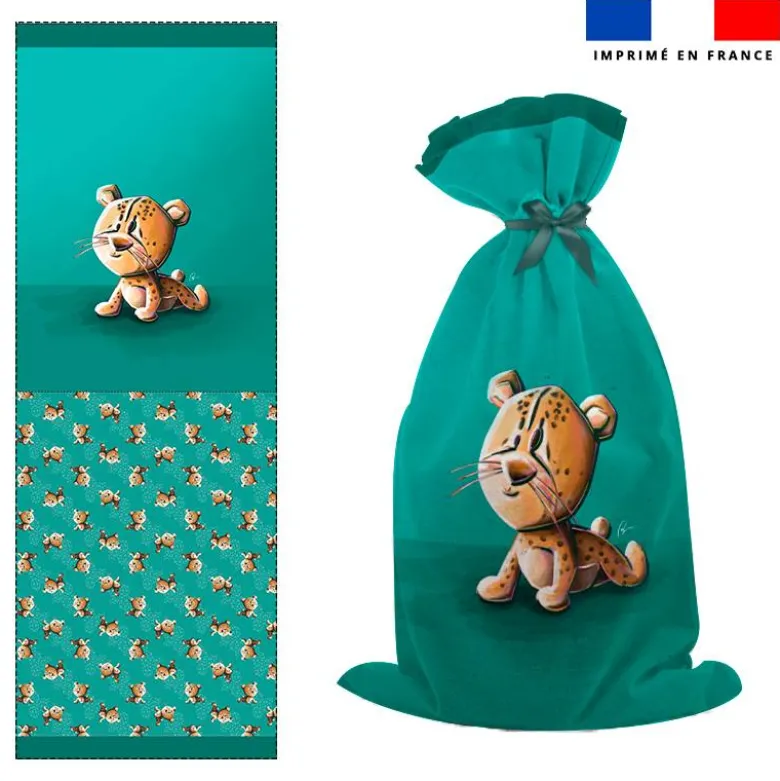 Kit sac à jouets motif bébé guépard - Création Stillistic