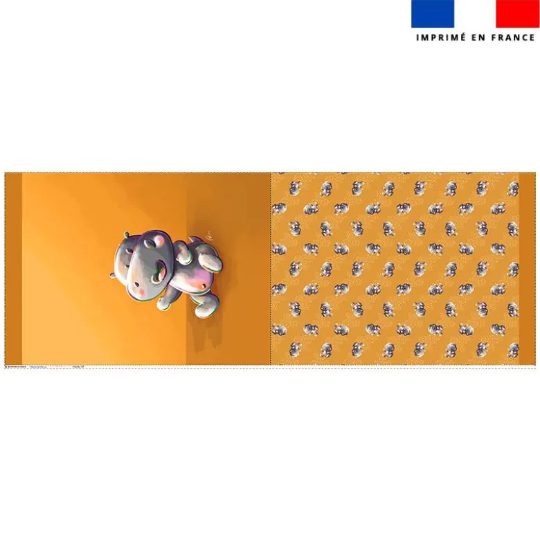 Kit sac à jouets motif bébé hippo - Création Stillistic