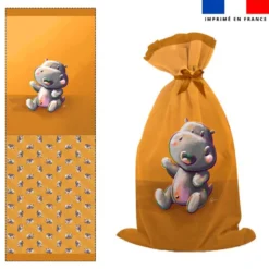 Kit sac à jouets motif bébé hippo - Création Stillistic