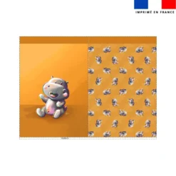 Kit sac à jouets motif bébé hippo - Création Stillistic