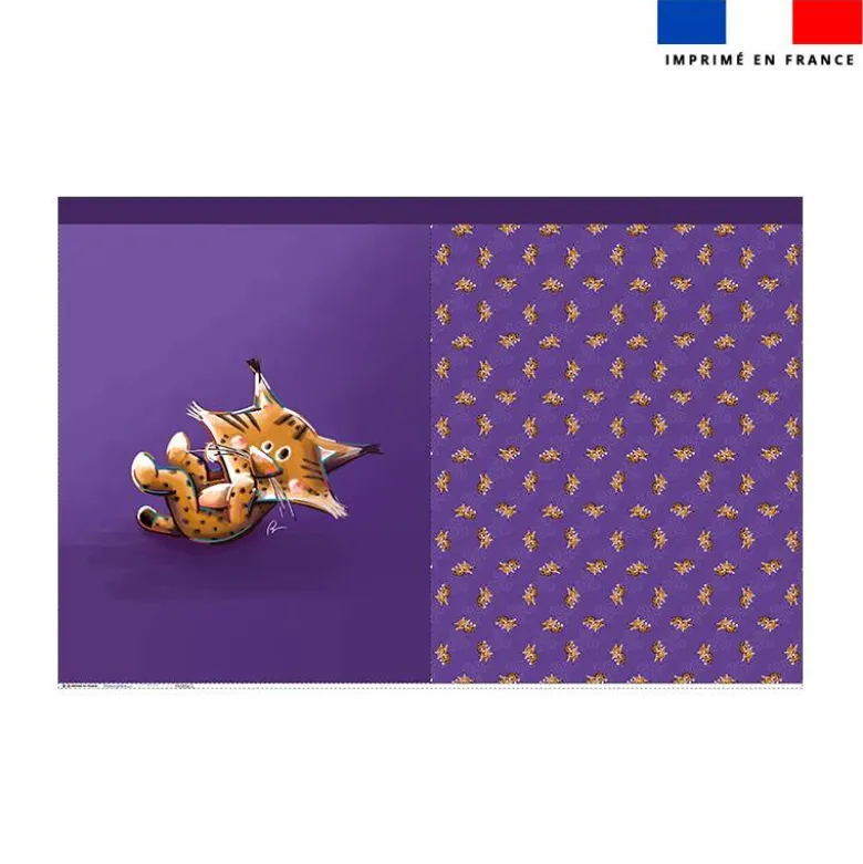 Kit sac à jouets motif bébé lynx - Création Stillistic