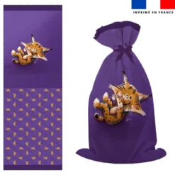 Kit sac à jouets motif bébé lynx - Création Stillistic