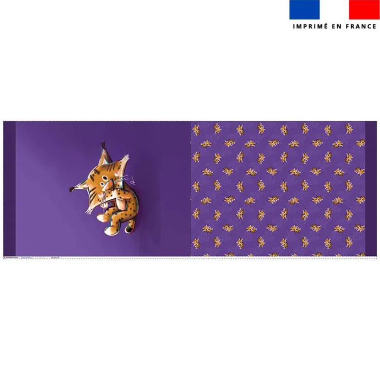 Kit sac à jouets motif bébé lynx - Création Stillistic