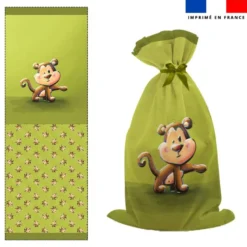 Kit sac à jouets motif bébé singe - Création Stillistic