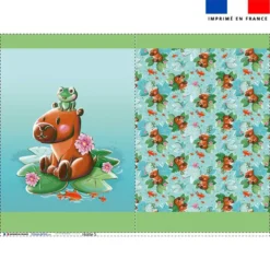 Kit sac à jouets motif capybara - Création Stillistic