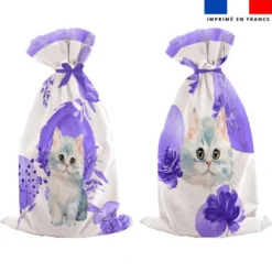 Kit sac à jouets motif chat aquarelle