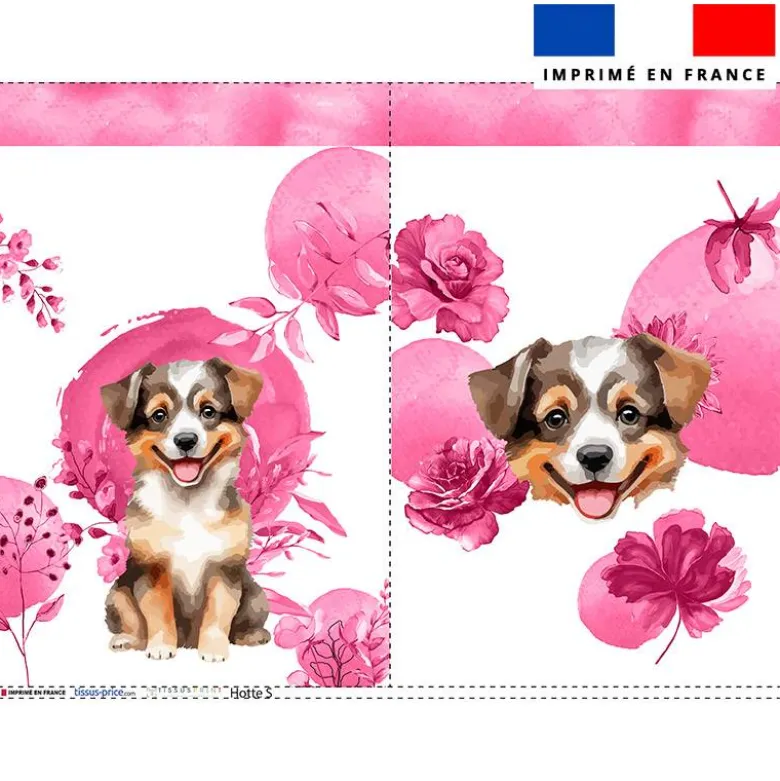 Kit sac à jouets motif chien aquarelle