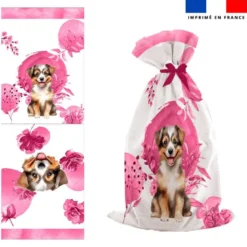 Kit sac à jouets motif chien aquarelle