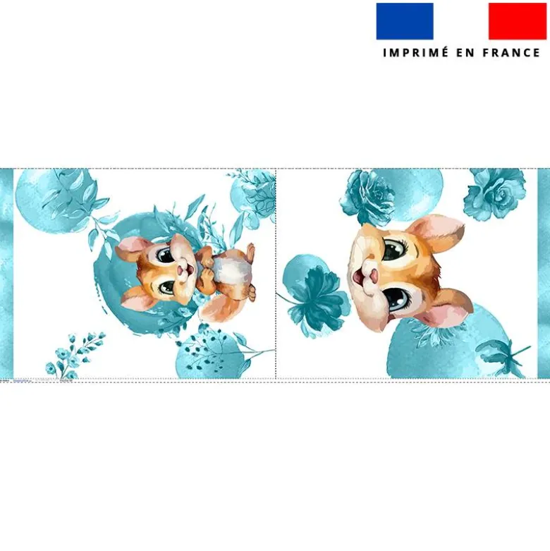 Kit sac à jouets motif écureuil aquarelle
