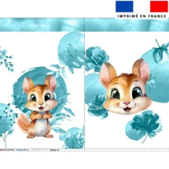 Kit sac à jouets motif écureuil aquarelle