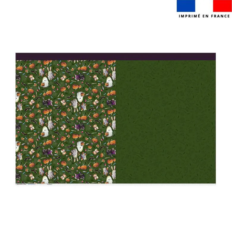 Kit sac à jouets motif fantômes vert - Création Stillistic