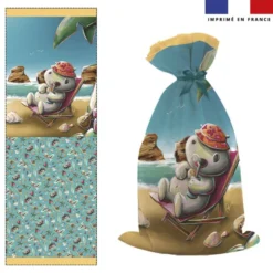 Kit sac à jouets motif hippo plage - Création Stillistic