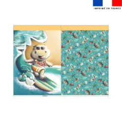 Kit sac à jouets motif hippo surf - Création Stillistic