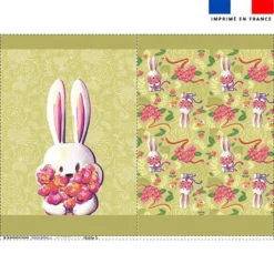 Kit sac à jouets motif lapin printanier - Création Stillistic