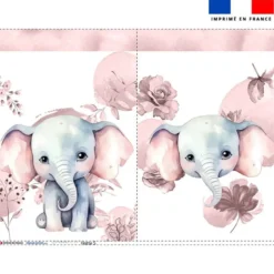 Kit sac à jouets motif éléphant aquarelle
