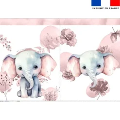 Kit sac à jouets motif éléphant aquarelle
