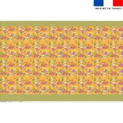 Kit sac à jouets motif mini lapin printanier jaune - Création Stillistic