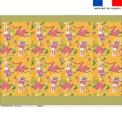 Kit sac à jouets motif mini lapin printanier jaune - Création Stillistic