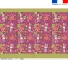 Kit sac à jouets motif mini lapin printanier framboise - Création Stillistic