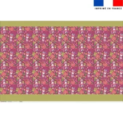 Kit sac à jouets motif mini lapin printanier framboise - Création Stillistic