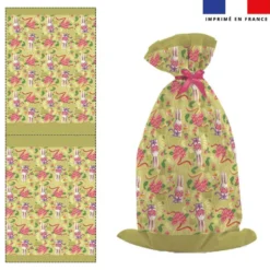Kit sac à jouets motif mini lapin printanier vert clair - Création Stillistic